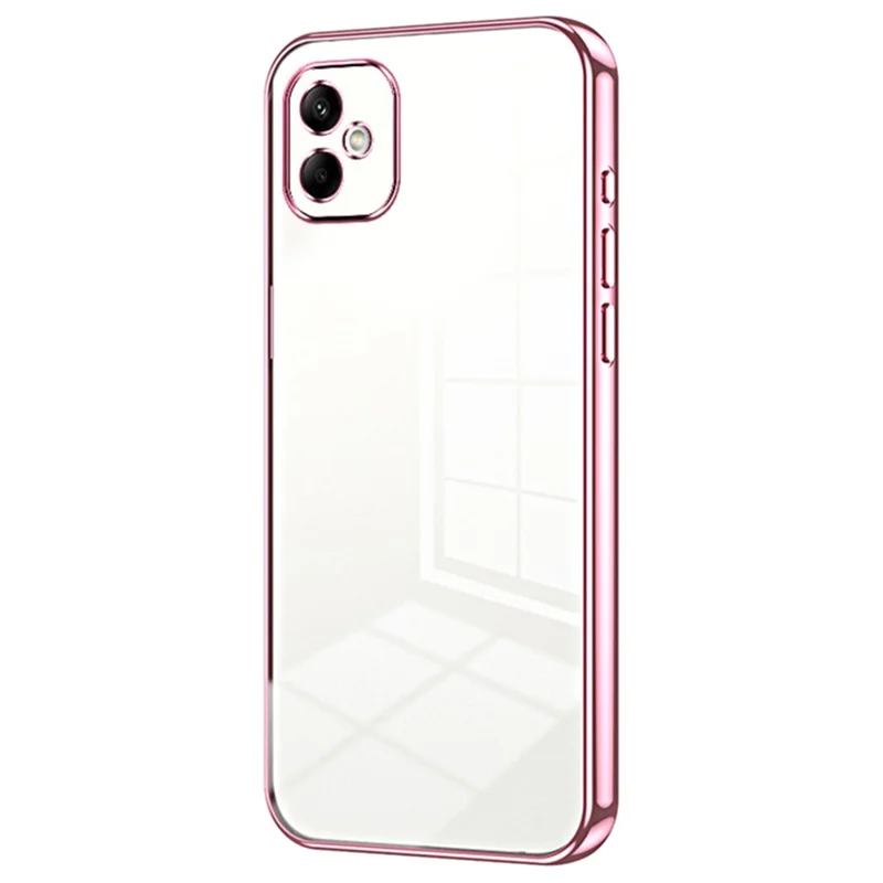 For Samsung Galaxy A05 4G Electroplate TPU Case Precision Cutouts Phone Cover - Pink