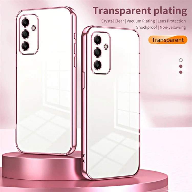 For Samsung Galaxy A05s 4G TPU Case Electroplating Shockproof Phone Shell - Pink