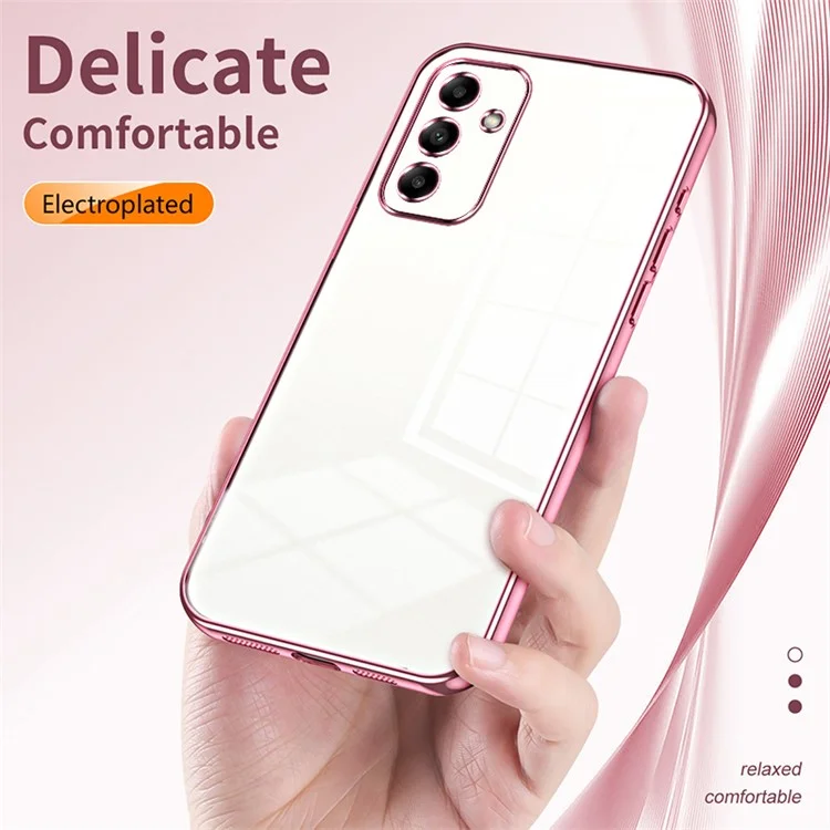 For Samsung Galaxy A05s 4G TPU Case Electroplating Shockproof Phone Shell - Pink