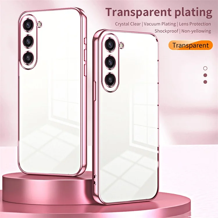 Защитный чехол для Samsung Galaxy S23+ Electroplating TPU, чехол для телефона - Pink