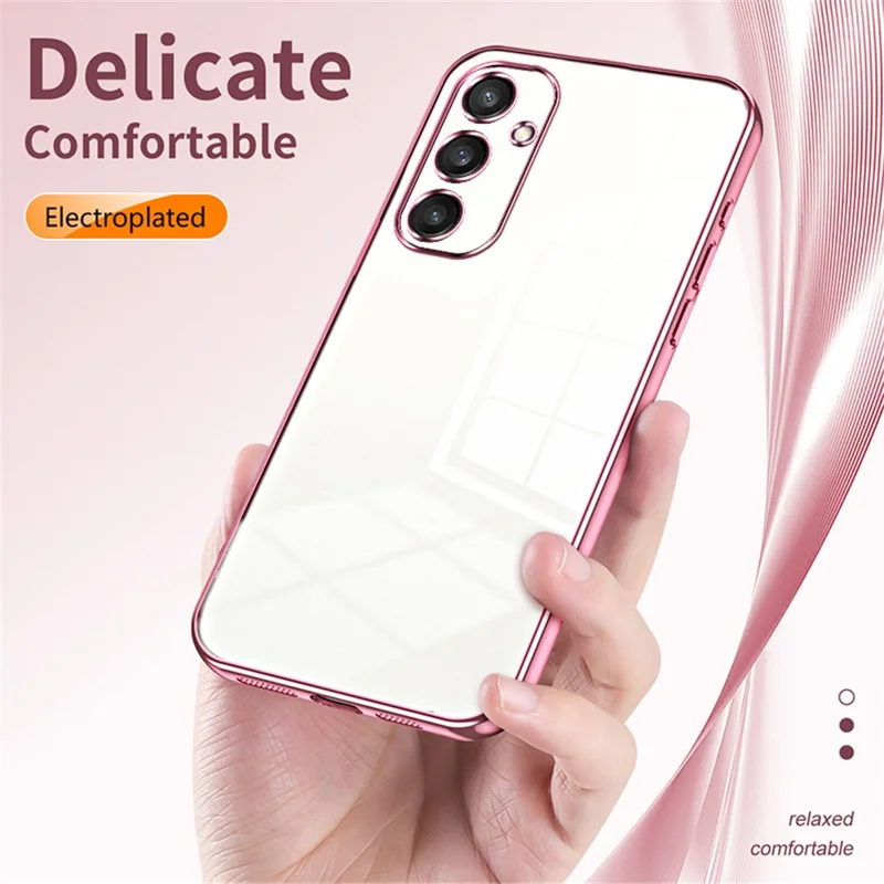 Per Samsung Galaxy S24+ Custodia Anti-Caduta Elettroplaccata TPU Protezione per Telefono - Rosa