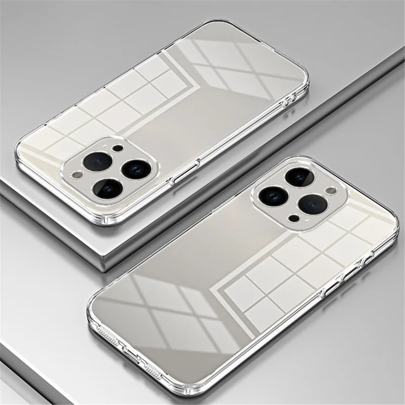 For iPhone 14 Pro TPU Case Electroplated Protective Slim Phone Cover - Transparent