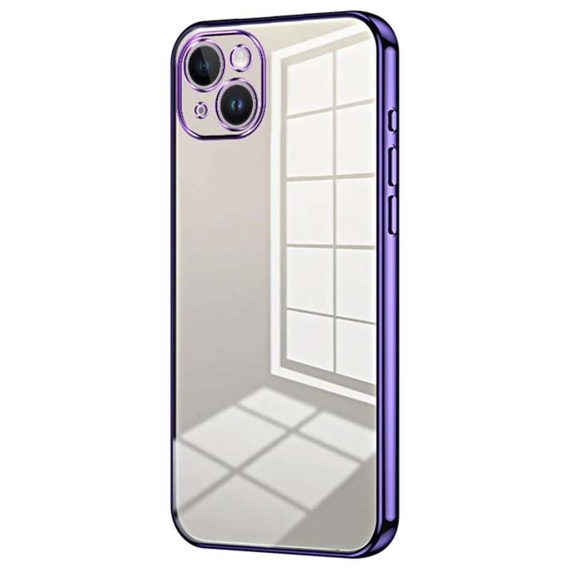 For iPhone 14 Plus TPU Case Electroplated Protective Phone Cover - Purple