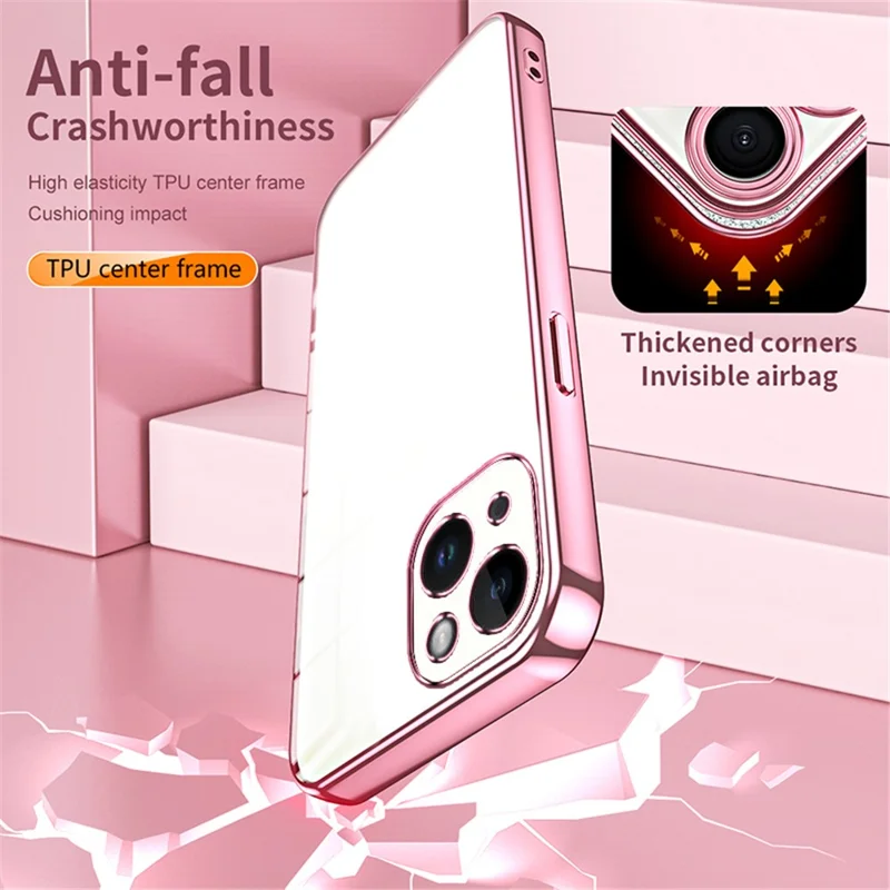 For iPhone 14 Slim Case Electroplating Anti-Fall TPU Phone Cover - Purple