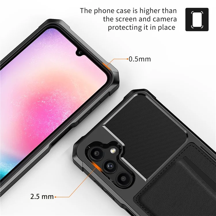For Samsung Galaxy A15 5G Phone Case ZM02 Full Protection Cover Card Slot