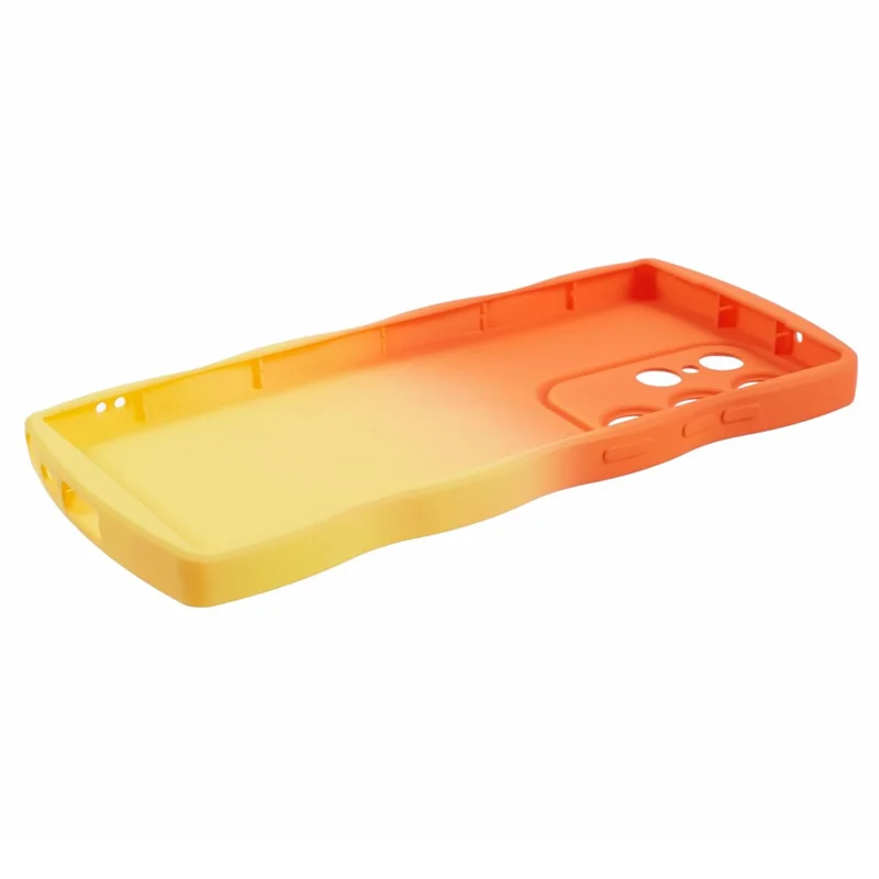 JTW Series for Samsung Galaxy S24 Ultra Wavy Edge TPU Case Dual-Side Rubberized - Orange+Yellow