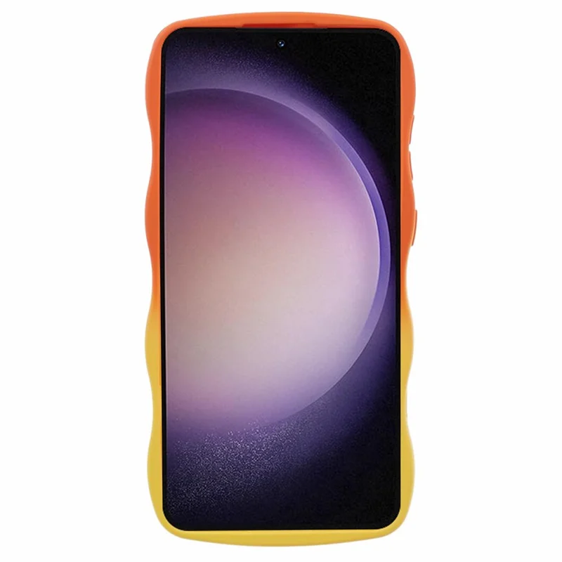 JTW Series for Samsung Galaxy S24 Phone Case Gradient Dual Color TPU Cover - Orange+Yellow