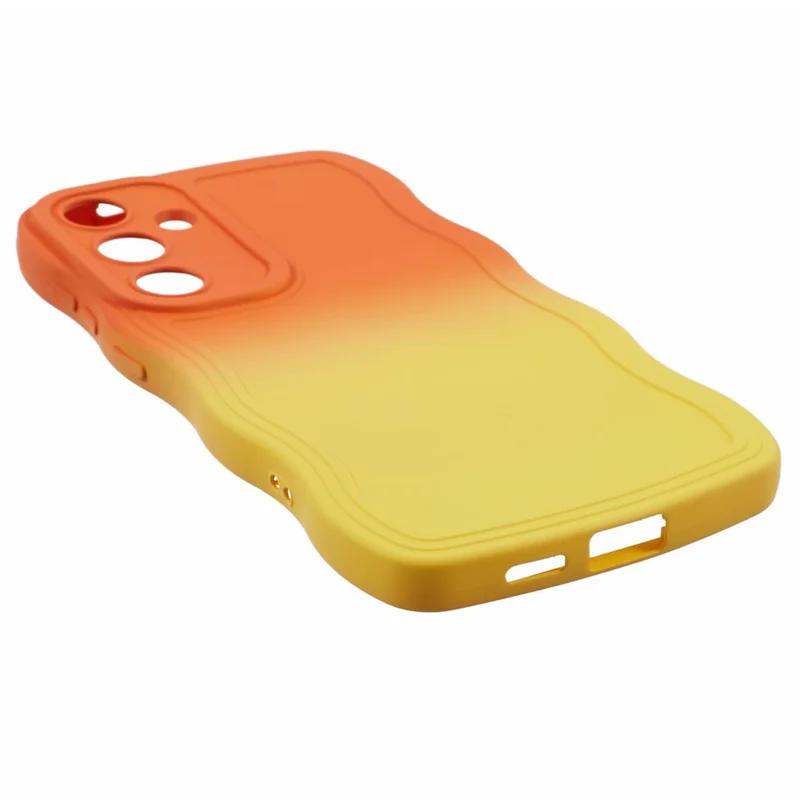 JTW Series for Samsung Galaxy S24 Phone Case Gradient Dual Color TPU Cover - Orange+Yellow