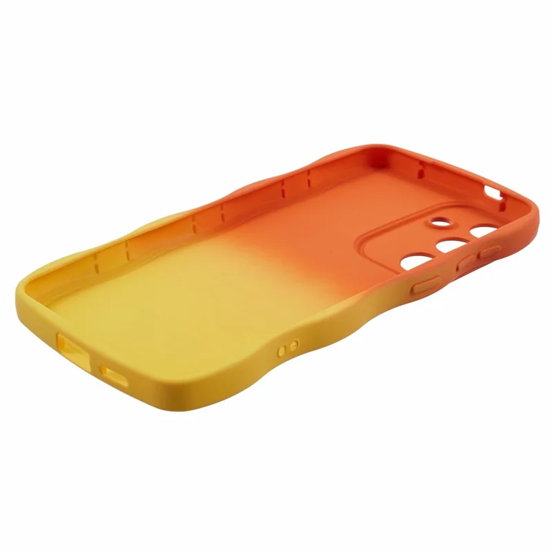 JTW Series for Samsung Galaxy S24 Phone Case Gradient Dual Color TPU Cover - Orange+Yellow