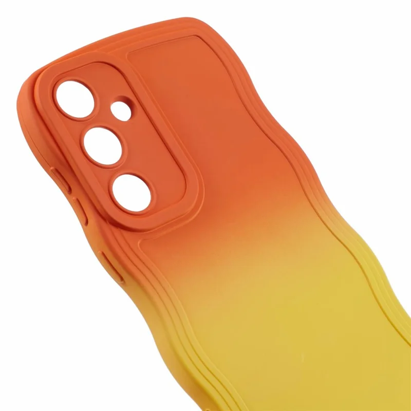 JTW Series for Samsung Galaxy S24 Phone Case Gradient Dual Color TPU Cover - Orange+Yellow