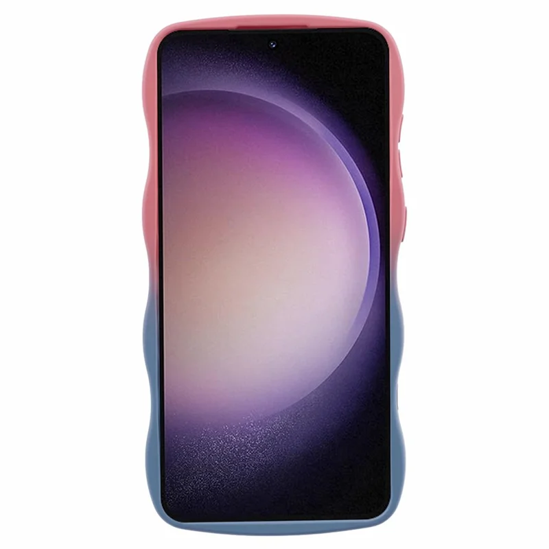 JTW Series for Samsung Galaxy S24 Phone Case Gradient Dual Color TPU Cover - Pink+Sky Blue