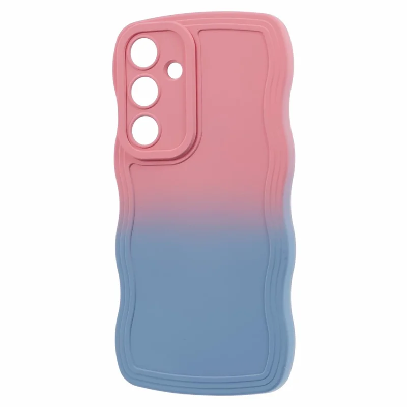 JTW Series for Samsung Galaxy S24 Phone Case Gradient Dual Color TPU Cover - Pink+Sky Blue