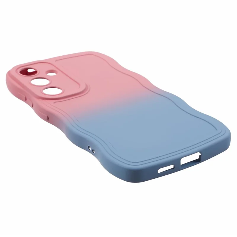 JTW Series for Samsung Galaxy S24 Phone Case Gradient Dual Color TPU Cover - Pink+Sky Blue