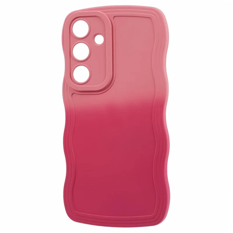 JTW Series for Samsung Galaxy S24+ Dual Color Rubberized TPU Case with Wavy Edge - Pink+Rose