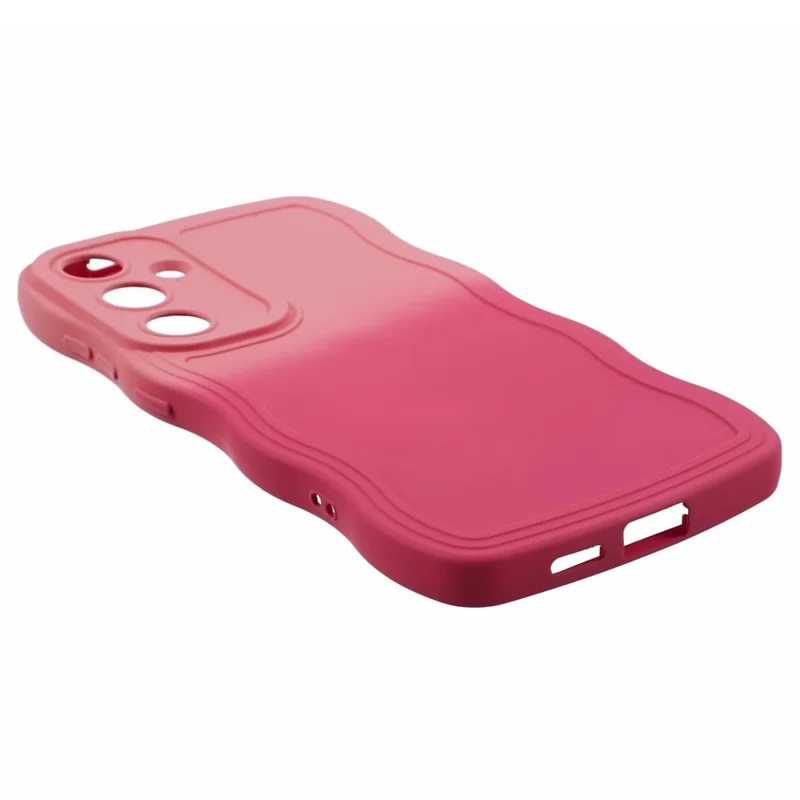 JTW Series for Samsung Galaxy S24+ Dual Color Rubberized TPU Case with Wavy Edge - Pink+Rose
