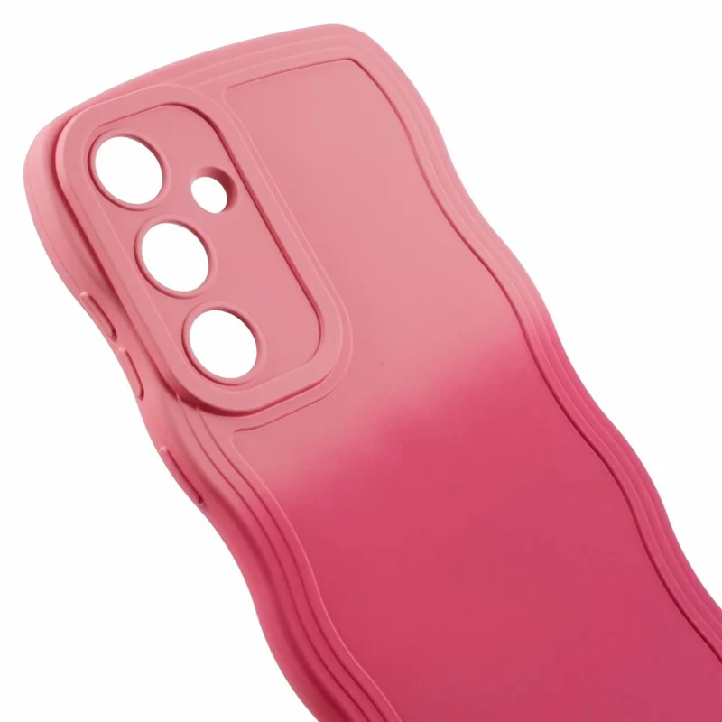 JTW Series for Samsung Galaxy S24+ Dual Color Rubberized TPU Case with Wavy Edge - Pink+Rose