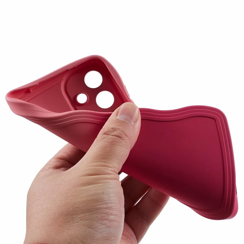 JTW Series for Samsung Galaxy S24+ Dual Color Rubberized TPU Case with Wavy Edge - Pink+Rose