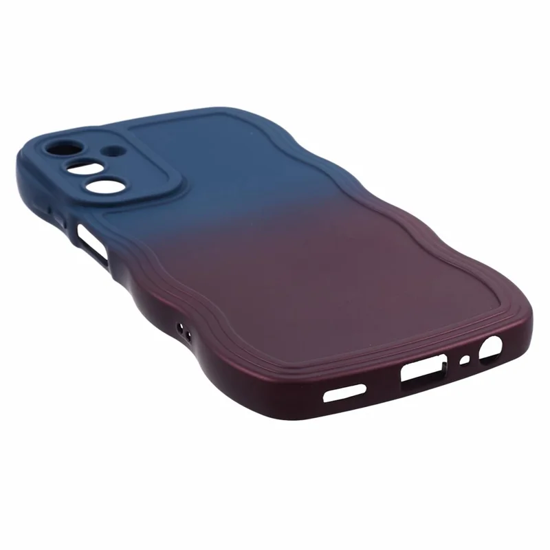 JTW Series for Samsung Galaxy A15 4G / 5G TPU Case Dual-Side Rubberized Cover - Sapphire+Dark Purple