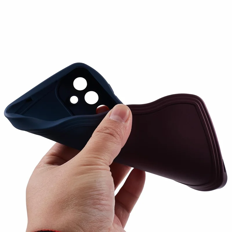 JTW Series for Samsung Galaxy A15 4G / 5G TPU Case Dual-Side Rubberized Cover - Sapphire+Dark Purple