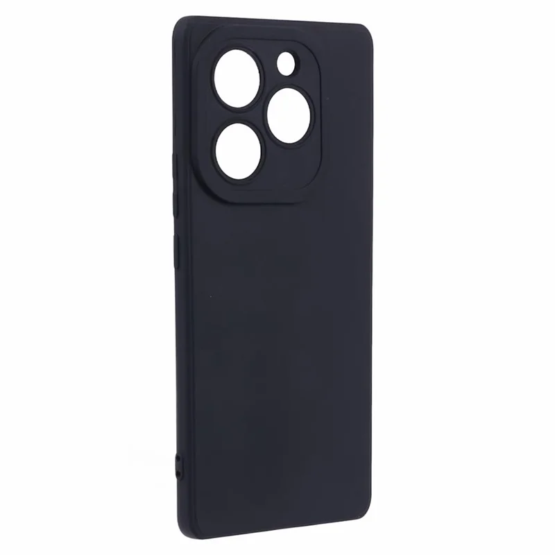 Capa para Telefone itel S23+ - Borda Reta, Capa de TPU, Proteção de Lente Precisa - Preta