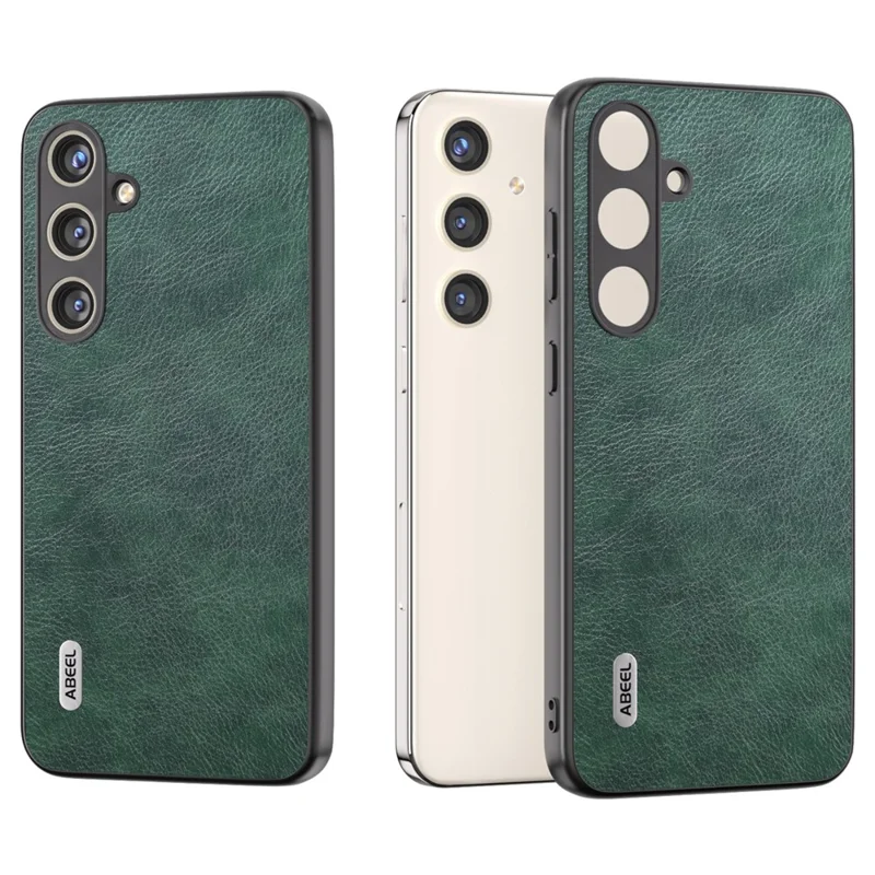 ABEEL Para Samsung Galaxy S24+ Anti-Scratch Cover Funda de Teléfono de Cuero PU Textura de Litchi - Verde