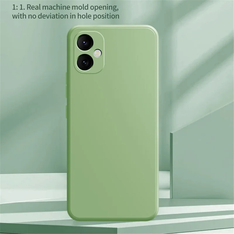 Para Samsung Galaxy A05 4G TPU Case Rubberized Phone Cover con Borde Recto - Matcha Green