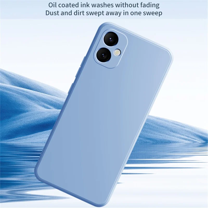 For Samsung Galaxy A05 4G TPU Case Rubberized Phone Cover with Straight Edge - Black