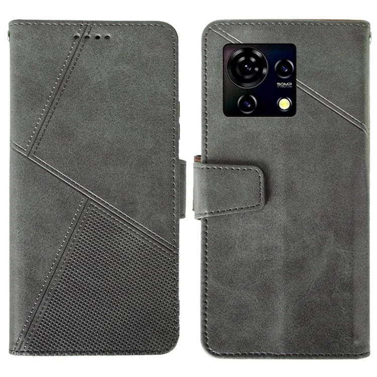 IDEWEI For ZTE Blade V50 Vita Leather Case Calf Texture Stand Wallet Phone Cover - Black