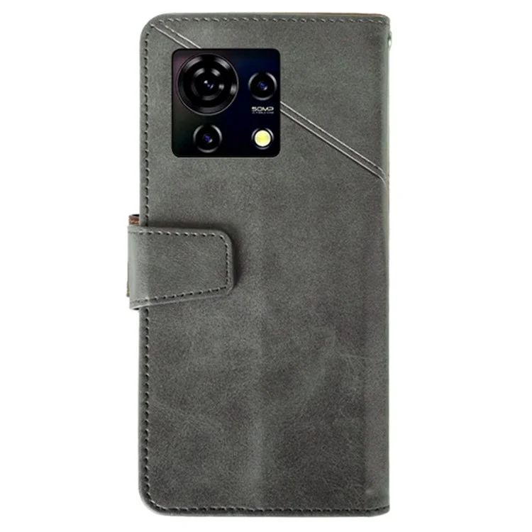 IDEWEI For ZTE Blade V50 Vita Leather Case Calf Texture Stand Wallet Phone Cover - Black