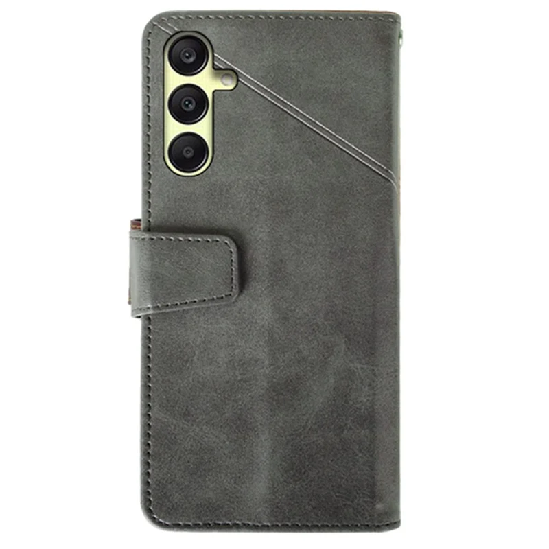 IDEWEI For Samsung Galaxy A25 5G (Global) (161.0 x 76.5 x 8.3mm) Case Calf Texture Stand Anti-Fall Phone Cover Shell - Black