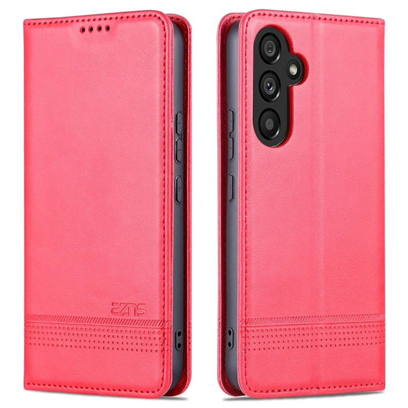 AZNS Per Samsung Galaxy A35 5G Custodia Portafoglio Magnetica Cover in Pelle PU - Rosso