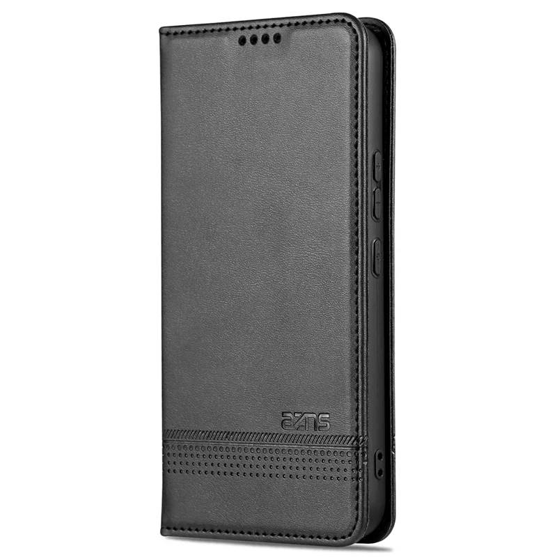 AZNS For Samsung Galaxy A55 5G PU Leather Case Magnetic Phone Cover Wallet - Black
