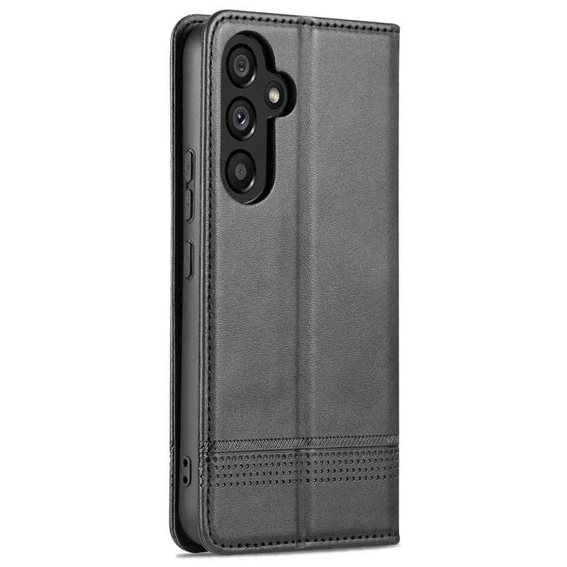AZNS For Samsung Galaxy A55 5G PU Leather Case Magnetic Phone Cover Wallet - Black
