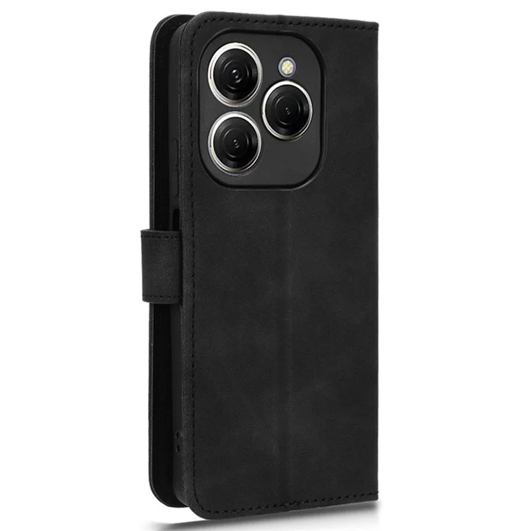 Para TECNO Spark 20 Pro Funda de Teléfono con Cartera - Piel con Tacto Suave Flip Cover - Negro