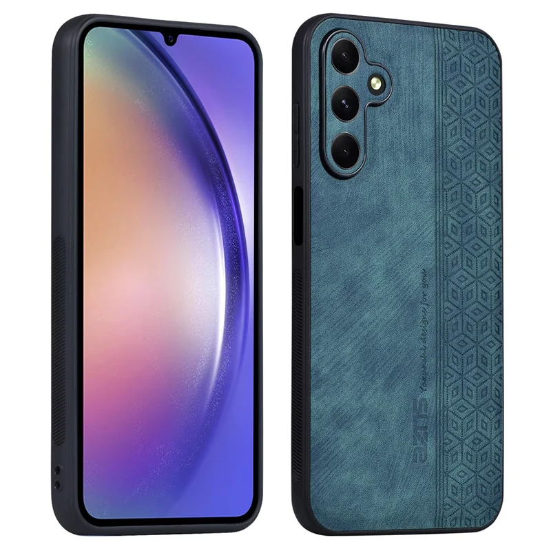 AZNS For Samsung Galaxy A35 5G Cell Phone Case Imprinted PU Leather+TPU Cover - Green