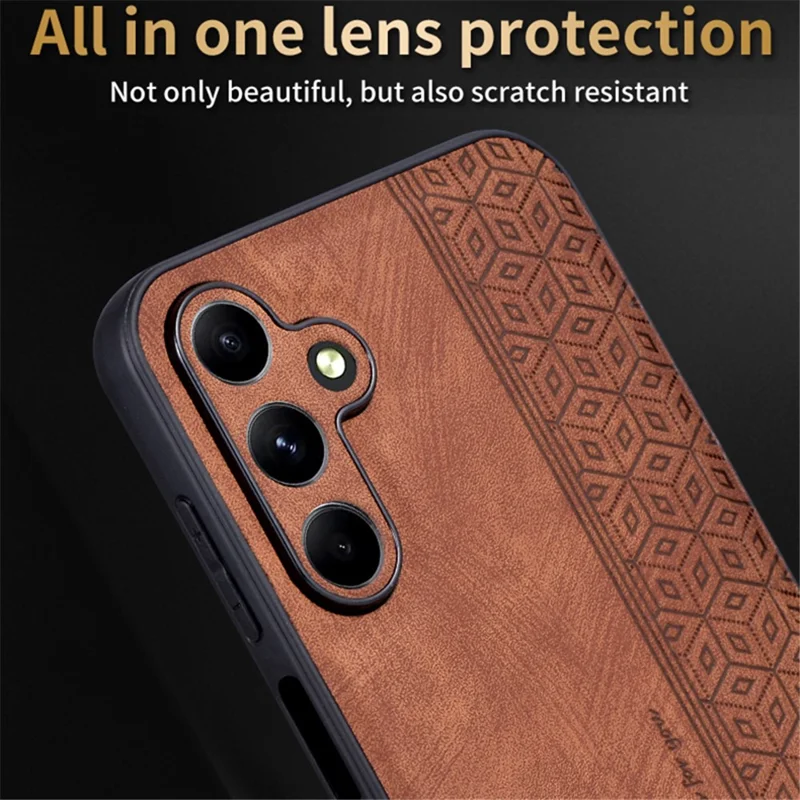 AZNS For Samsung Galaxy A35 5G Cell Phone Case Imprinted PU Leather+TPU Cover - Green