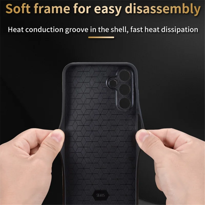 AZNS For Samsung Galaxy A35 5G Cell Phone Case Imprinted PU Leather+TPU Cover - Green