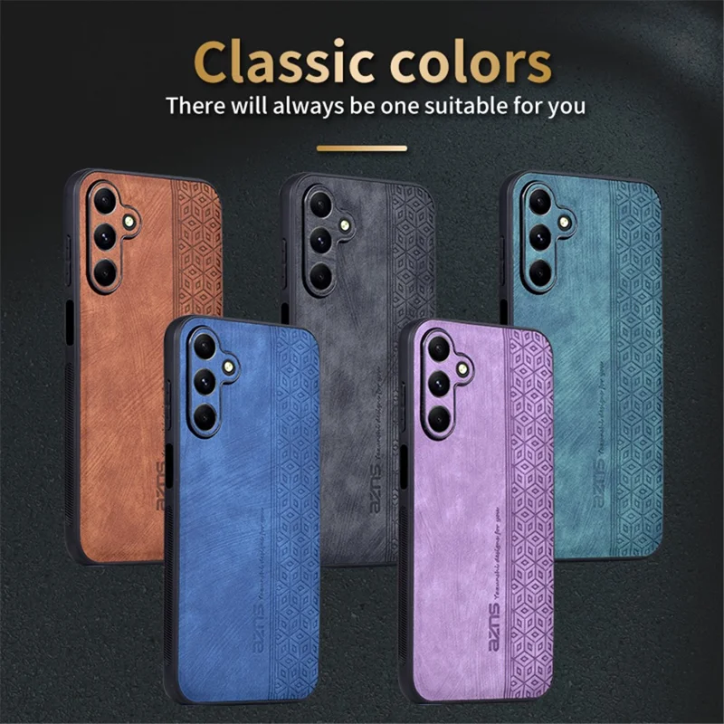 AZNS For Samsung Galaxy A35 5G Cell Phone Case Imprinted PU Leather+TPU Cover - Green