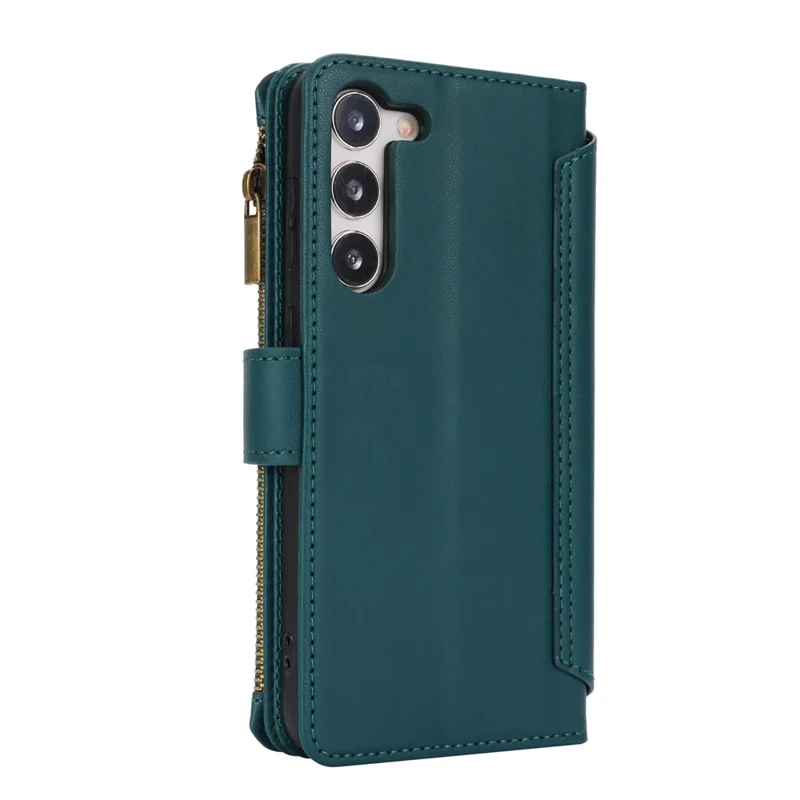 For Samsung Galaxy S22+ 5G Mobiltelefonbeskyttelse mod ridser med flere kortfelter Læderdæksel - Blå