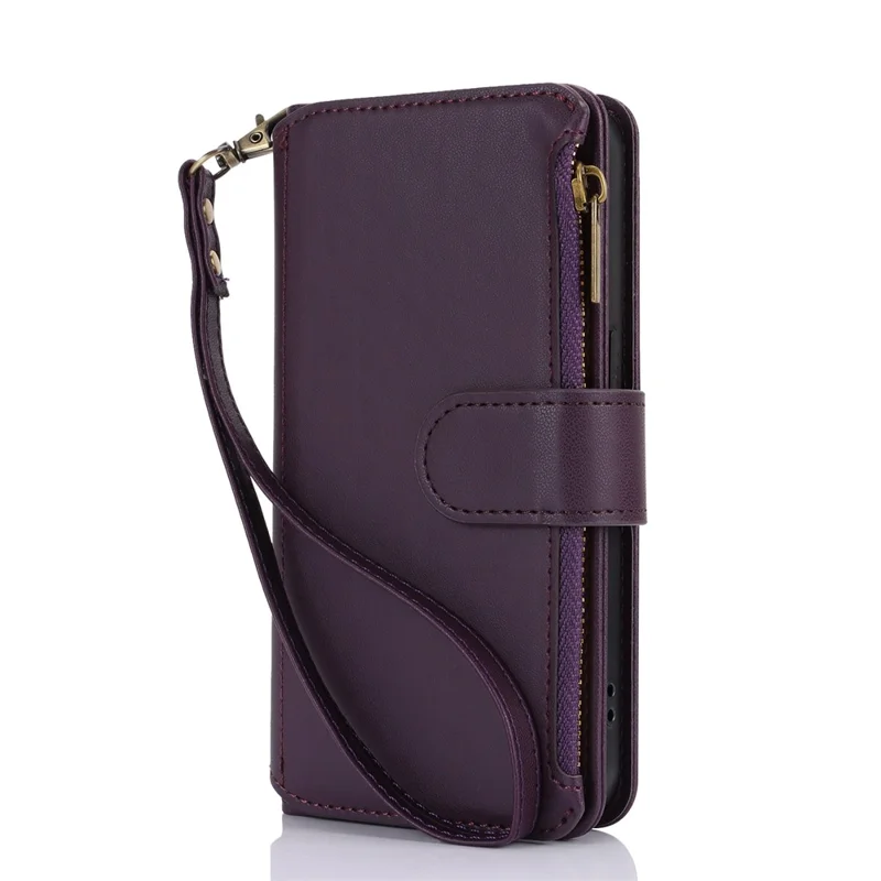 For iPhone 13 Pro Max 6.7 inch Phone Cover Folio Flip PU Leather Wallet Case - Dark Purple