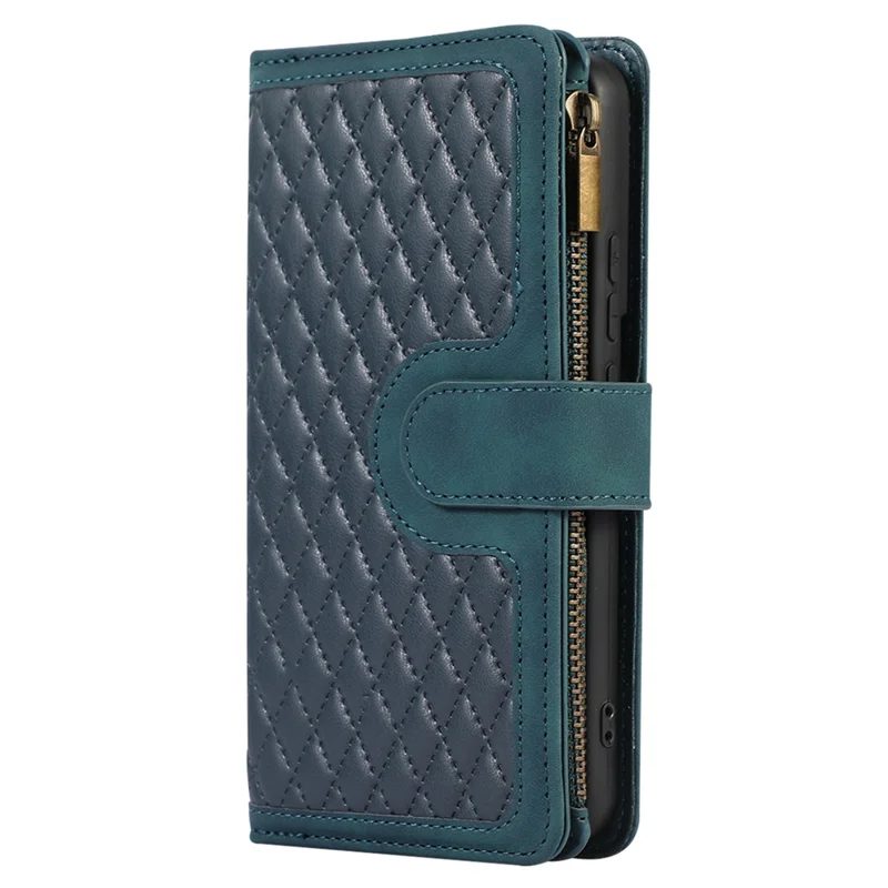 Étui en PU Leather + TPU pour OnePlus 10 Pro 5G Shell 9 emplacements pour cartes Poche Zipée Support Housse de téléphone - Vert