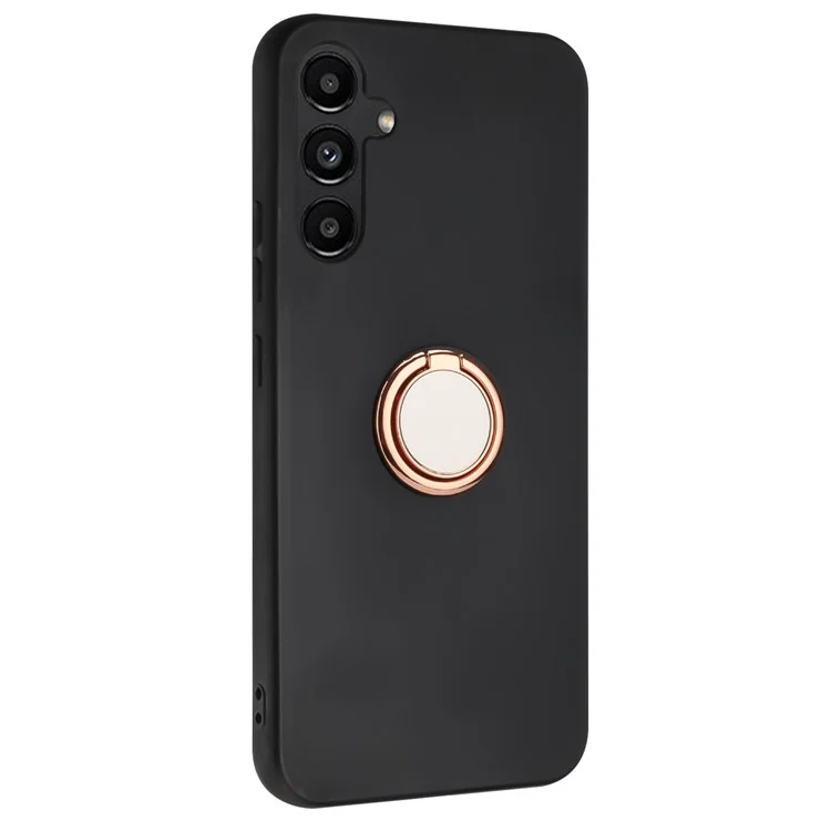 Для Samsung Galaxy A55 5G Ring Kickstand Case Matte TPU Phone Cover - Rose Gold