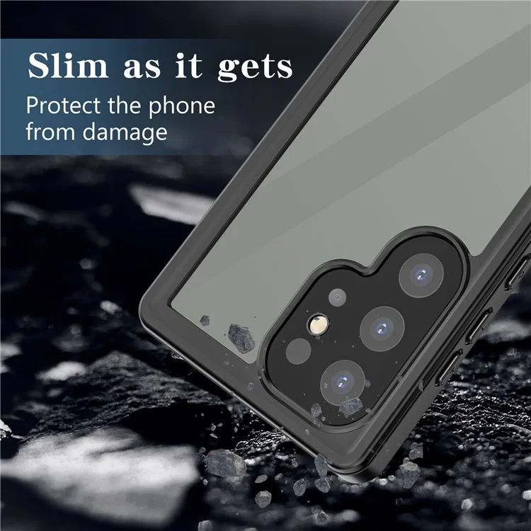 REDPEPPER FS Series для Samsung Galaxy S24 Ultra IP68 Водонепроницаемый чехол с прозрачной задней панелью, подводный дайвинг