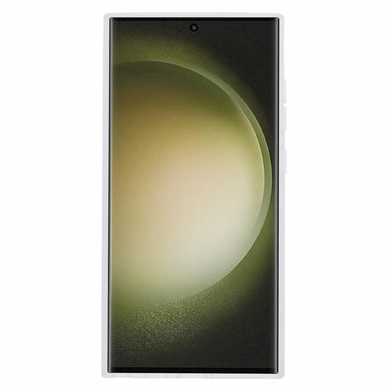 For Samsung Galaxy S24 Ultra Phone Case Rotary Ring Kickstand Magnetic Phone Cover - White