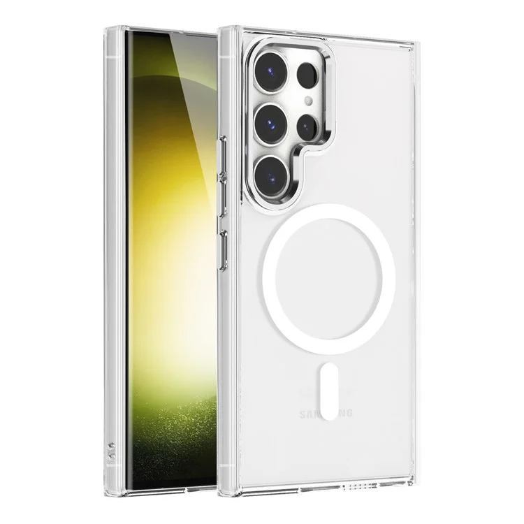 For Samsung Galaxy S24 Ultra Phone Case Clear Compatible with MagSafe Wireless Charging - Transparent