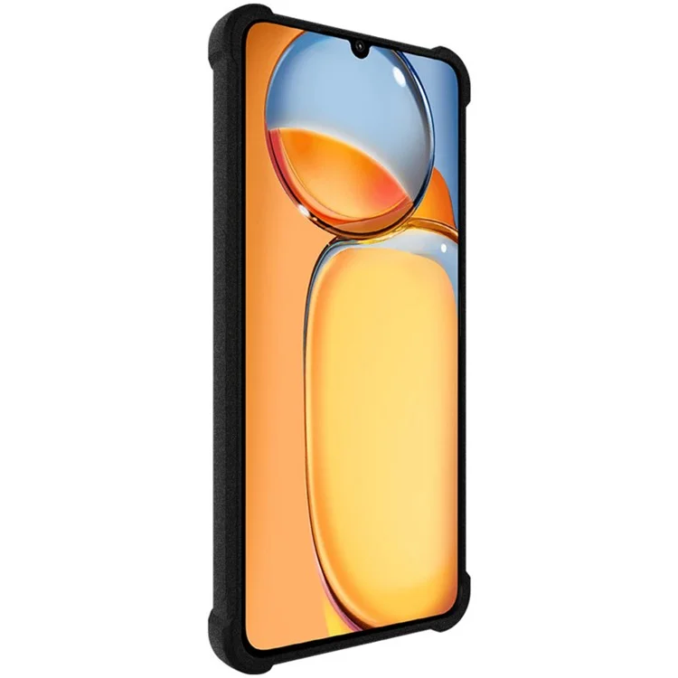 IMAK Para Xiaomi Redmi 13C 4G / Poco C65 4G Funda TPU Antides-montable Esquinas Reforzadas Carcasa Mate del Teléfono - Negro