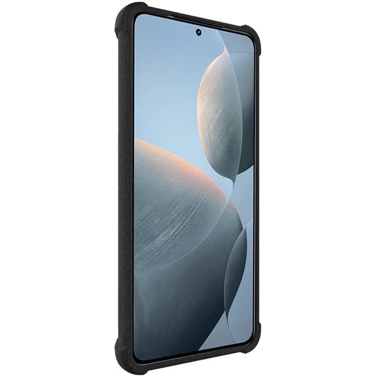 IMAK Pour Xiaomi Redmi K70E 5G / Poco X6 Pro 5G Étui TPU Mat Airbag Coin Protection de la coque arrière - Noir