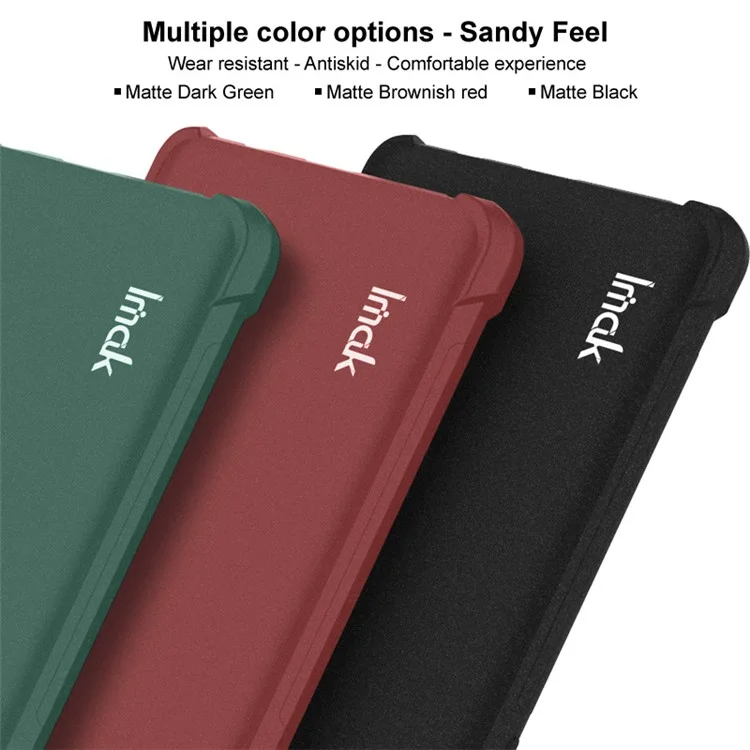 IMAK Pour Xiaomi Redmi K70E 5G / Poco X6 Pro 5G Étui TPU Mat Airbag Coin Protection de la coque arrière - Noir