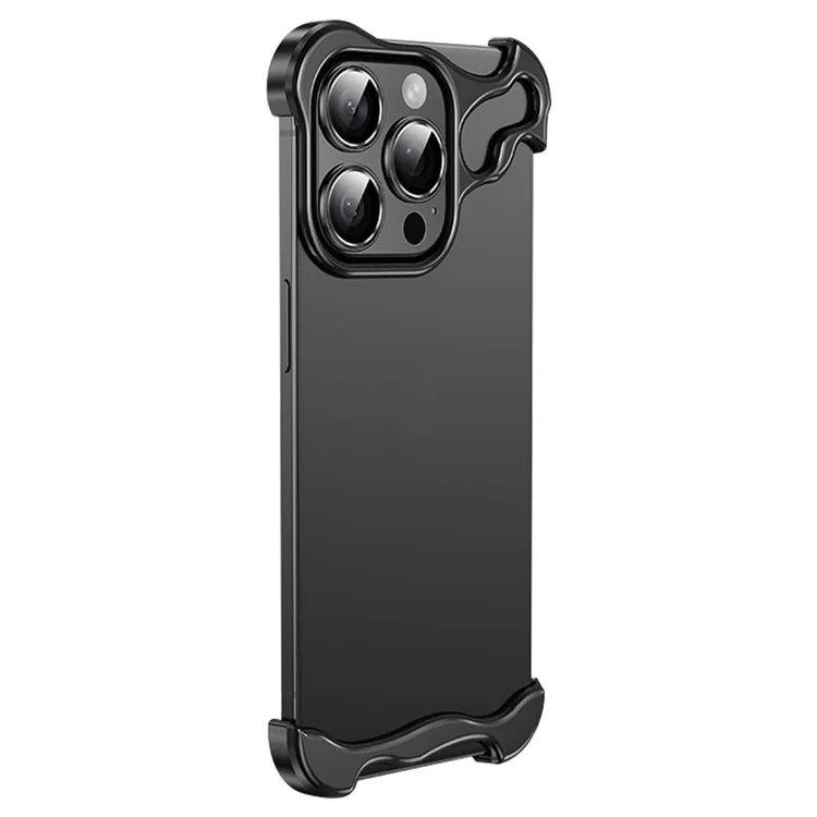 For iPhone 13 Pro Max Bumper Case with Camera Lens Protector No Back No Frame Design - Black