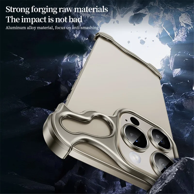 For iPhone 15 Plus Bumper Case Aluminium Alloy Corner Pad Protection - Silver